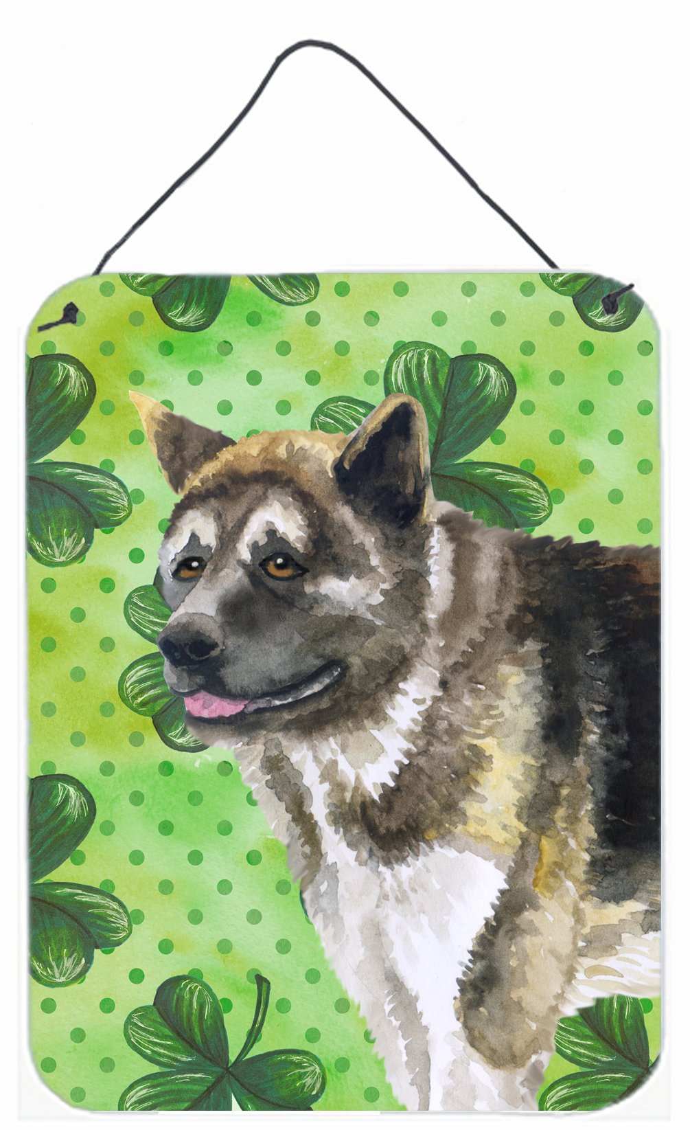 American Akita St Patrick&#39;s Wall or Door Hanging Prints BB9843DS1216 by Caroline&#39;s Treasures