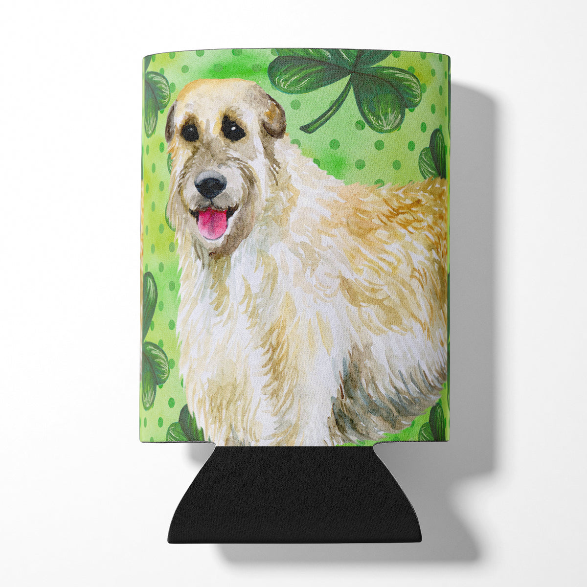 Irish Wolfhound St Patrick&#39;s Can or Bottle Hugger BB9844CC  the-store.com.