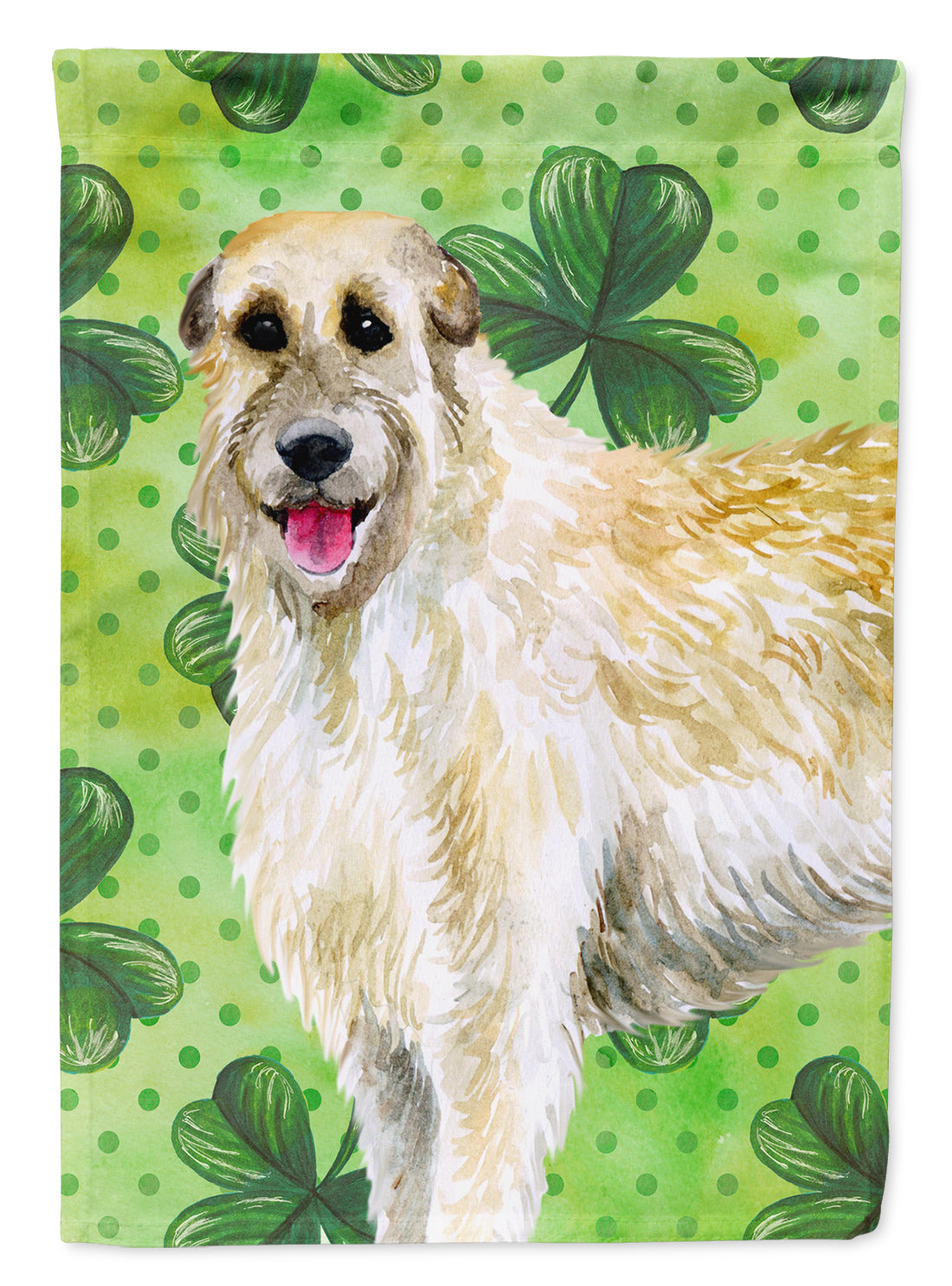 Irish Wolfhound St Patrick&#39;s Flag Garden Size BB9844GF  the-store.com.