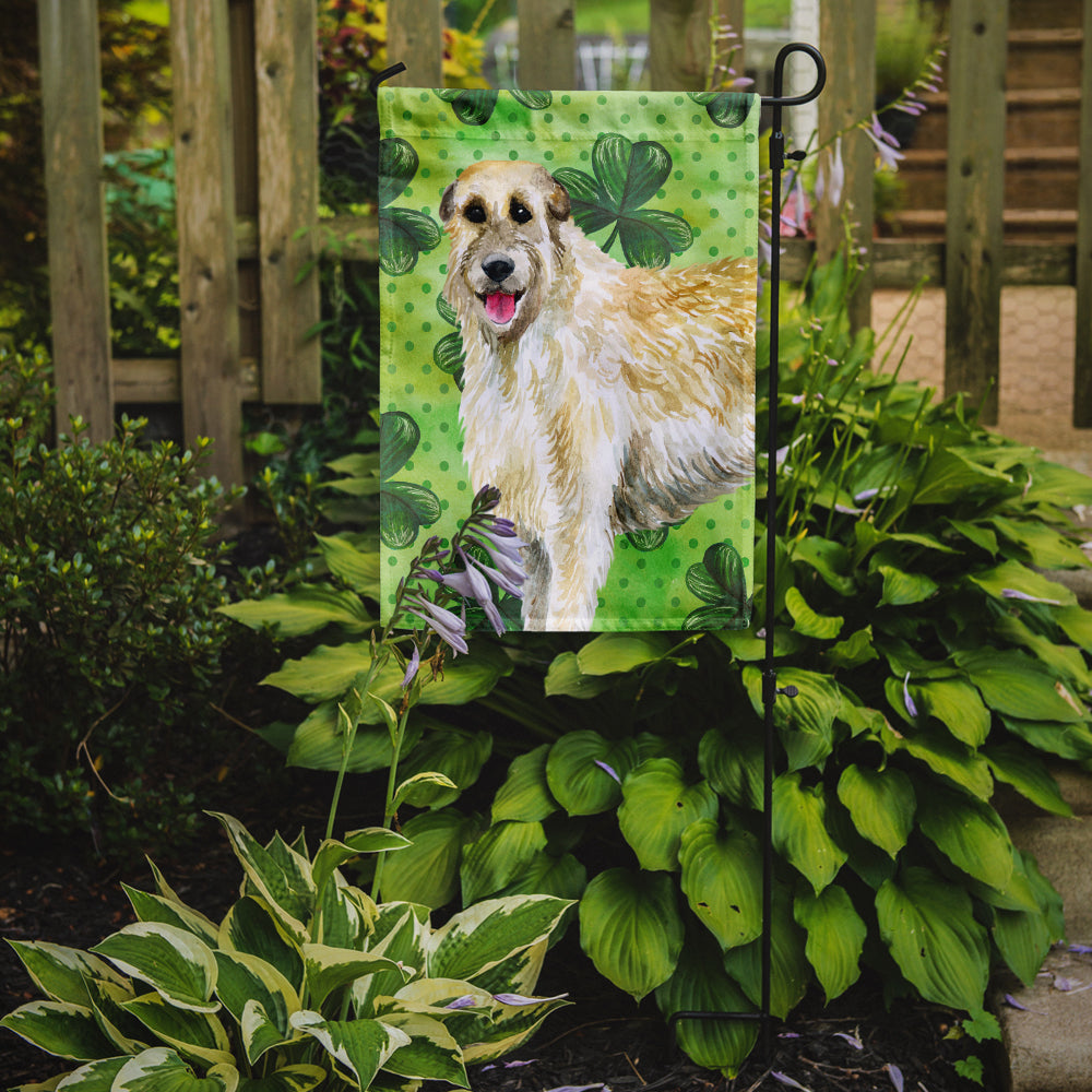 Irish Wolfhound St Patrick's Flag Garden Size BB9844GF  the-store.com.