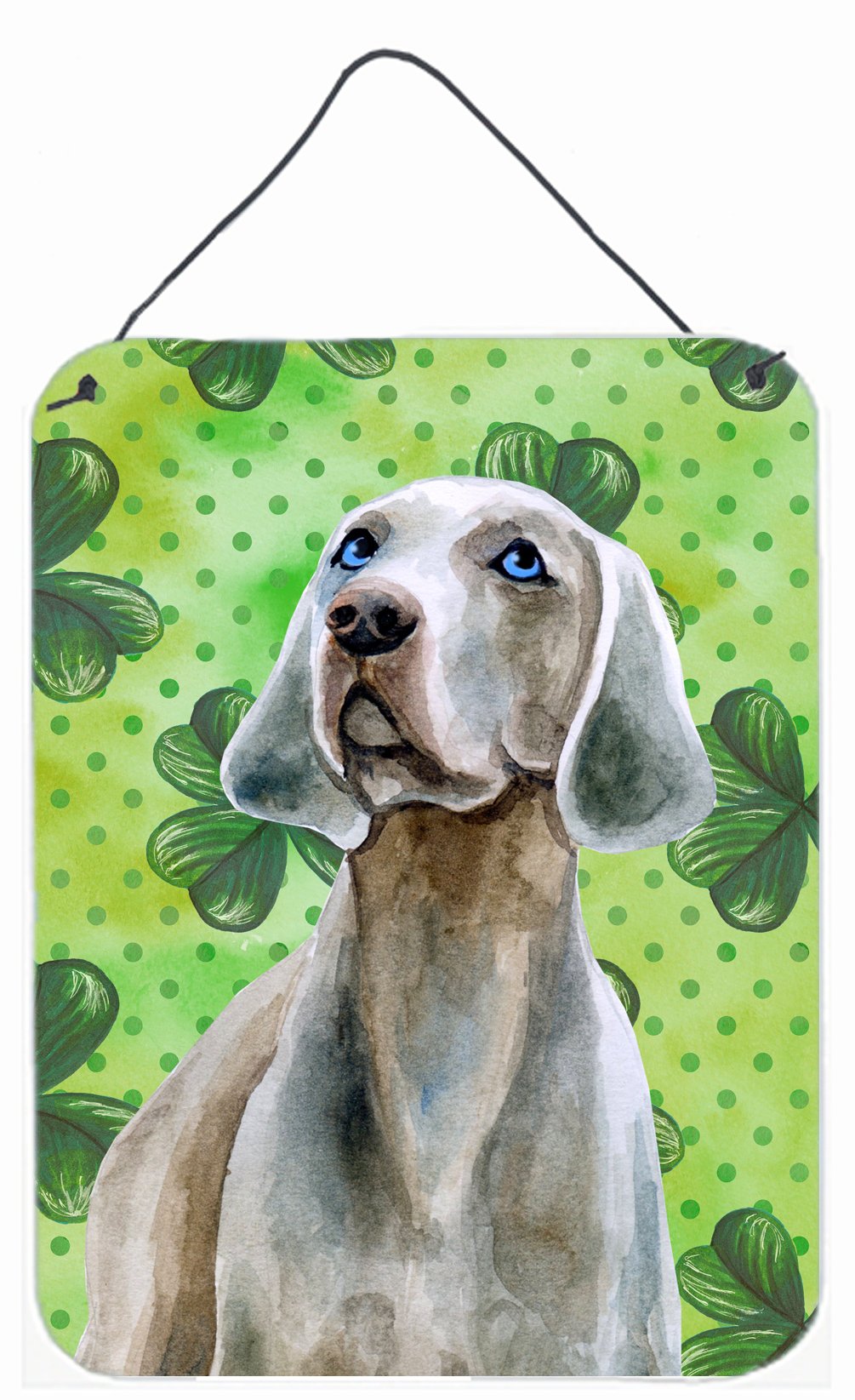 Weimaraner St Patrick's Wall or Door Hanging Prints BB9848DS1216 by Caroline's Treasures