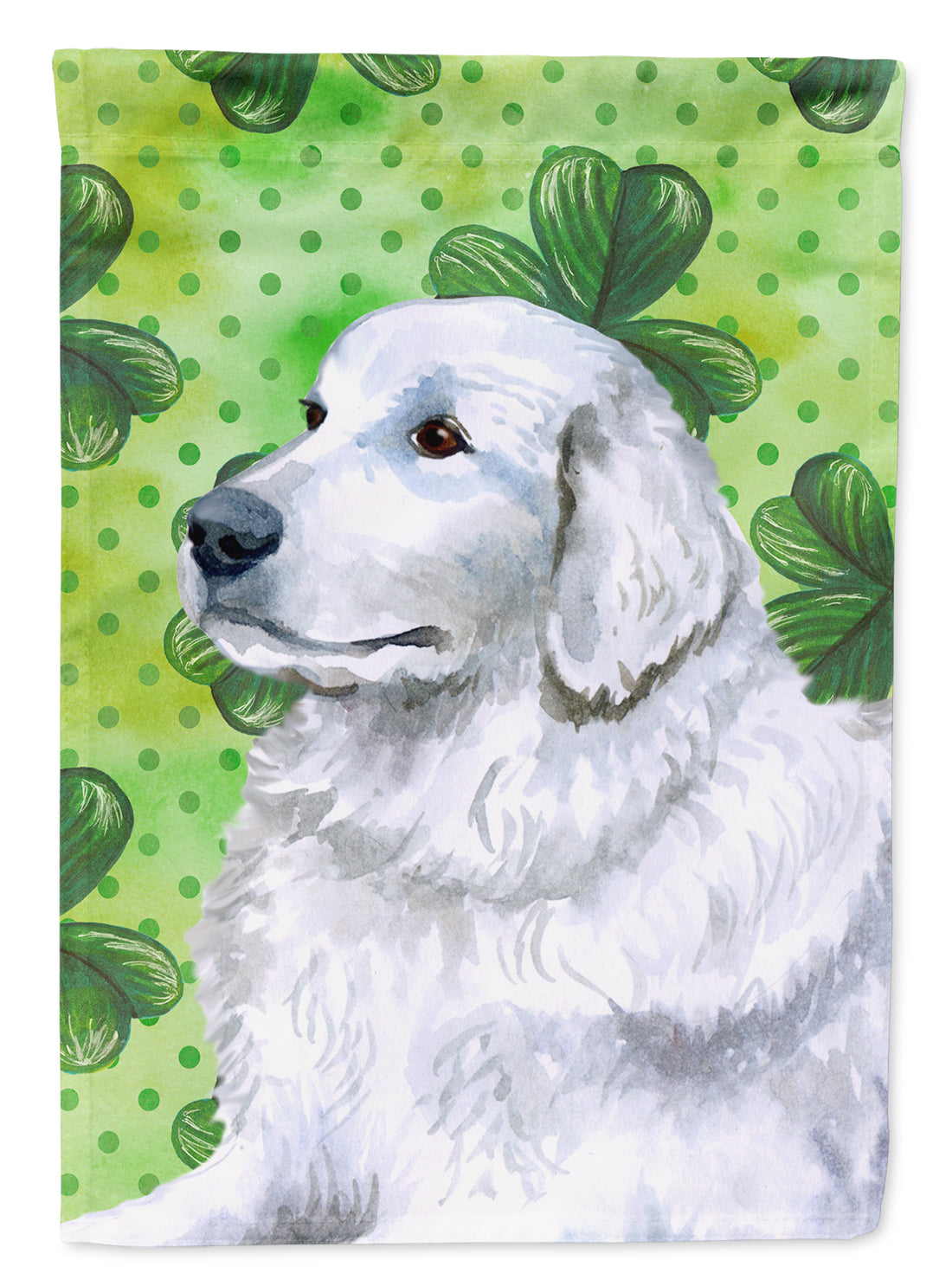 Maremma Sheepdog St Patrick's Flag Canvas House Size BB9849CHF  the-store.com.