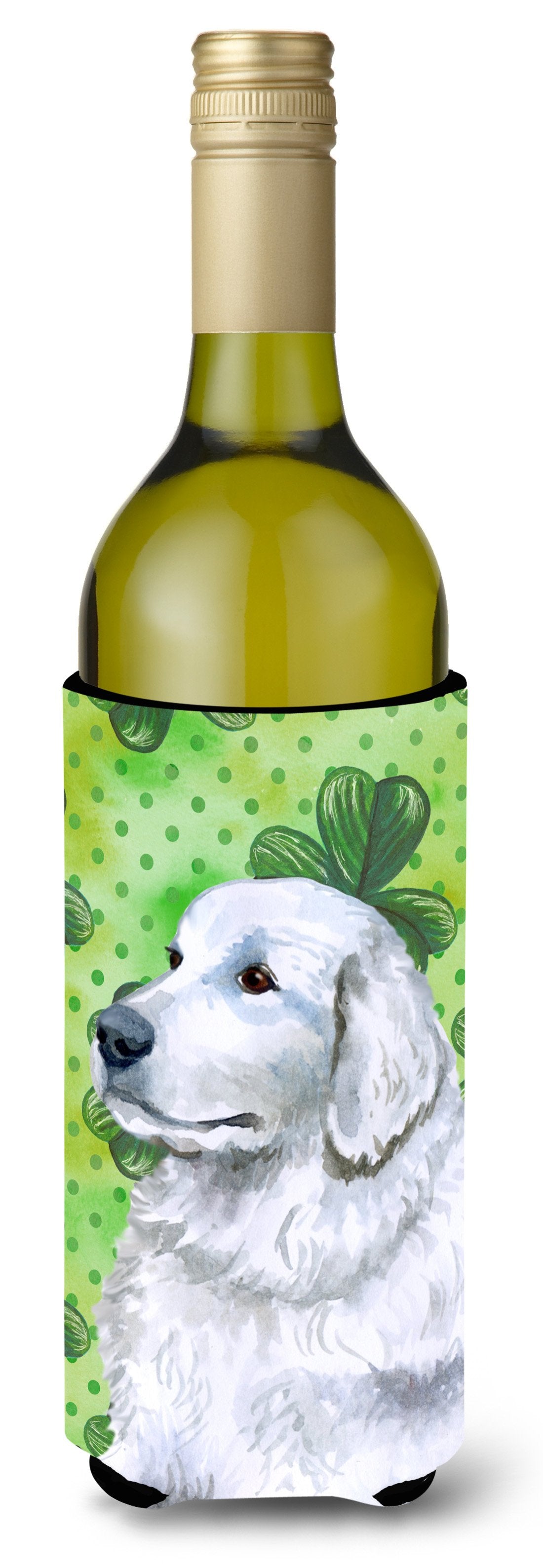 Maremma Sheepdog St Patrick's Wine Bottle Beverge Insulator Hugger BB9849LITERK by Caroline's Treasures