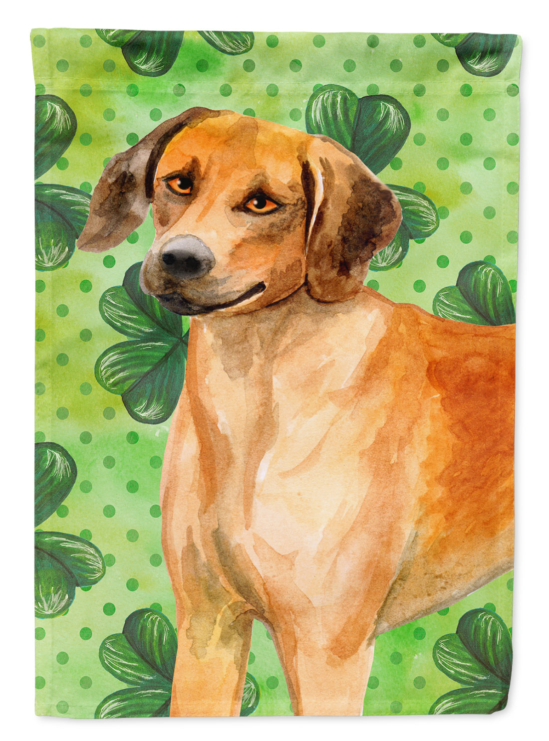 Rhodesian Ridgeback St Patrick's Flag Canvas House Size BB9850CHF  the-store.com.