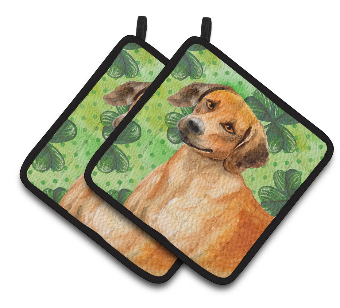 Rhodesian Ridgeback St Patrick&#39;s Pair of Pot Holders BB9850PTHD by Caroline&#39;s Treasures