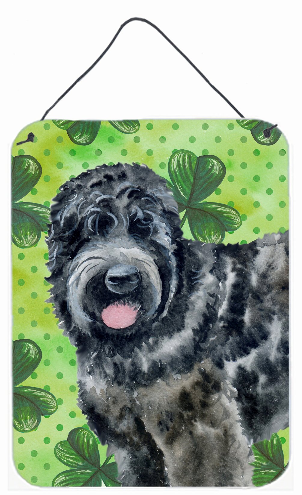 Black Russian Terrier St Patrick's Wall or Door Hanging Prints BB9851DS1216 by Caroline's Treasures