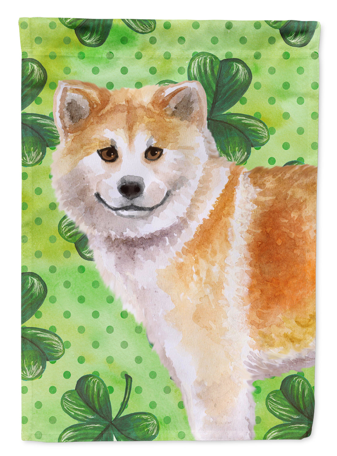 Shiba Inu St Patrick's Flag Canvas House Size BB9852CHF  the-store.com.