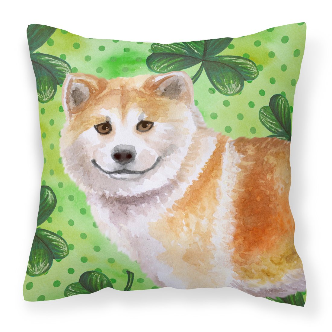 Shiba Inu St Patrick&#39;s Fabric Decorative Pillow BB9852PW1818 by Caroline&#39;s Treasures