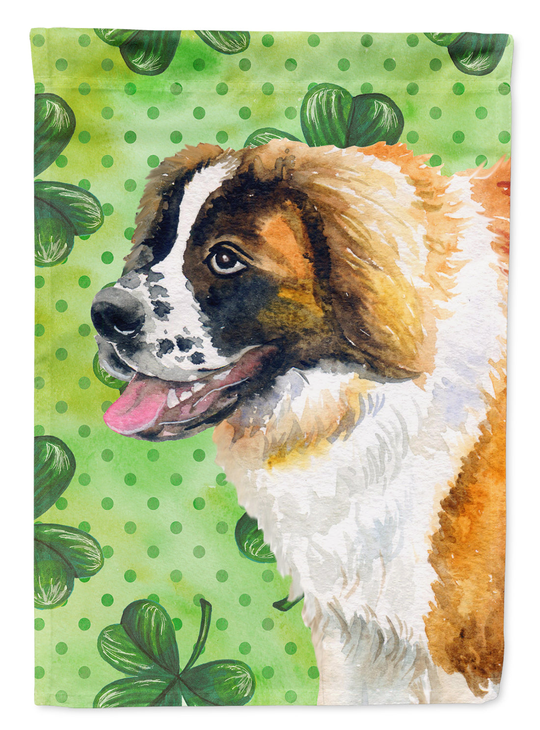 Saint Bernard St Patrick's Flag Canvas House Size BB9853CHF  the-store.com.