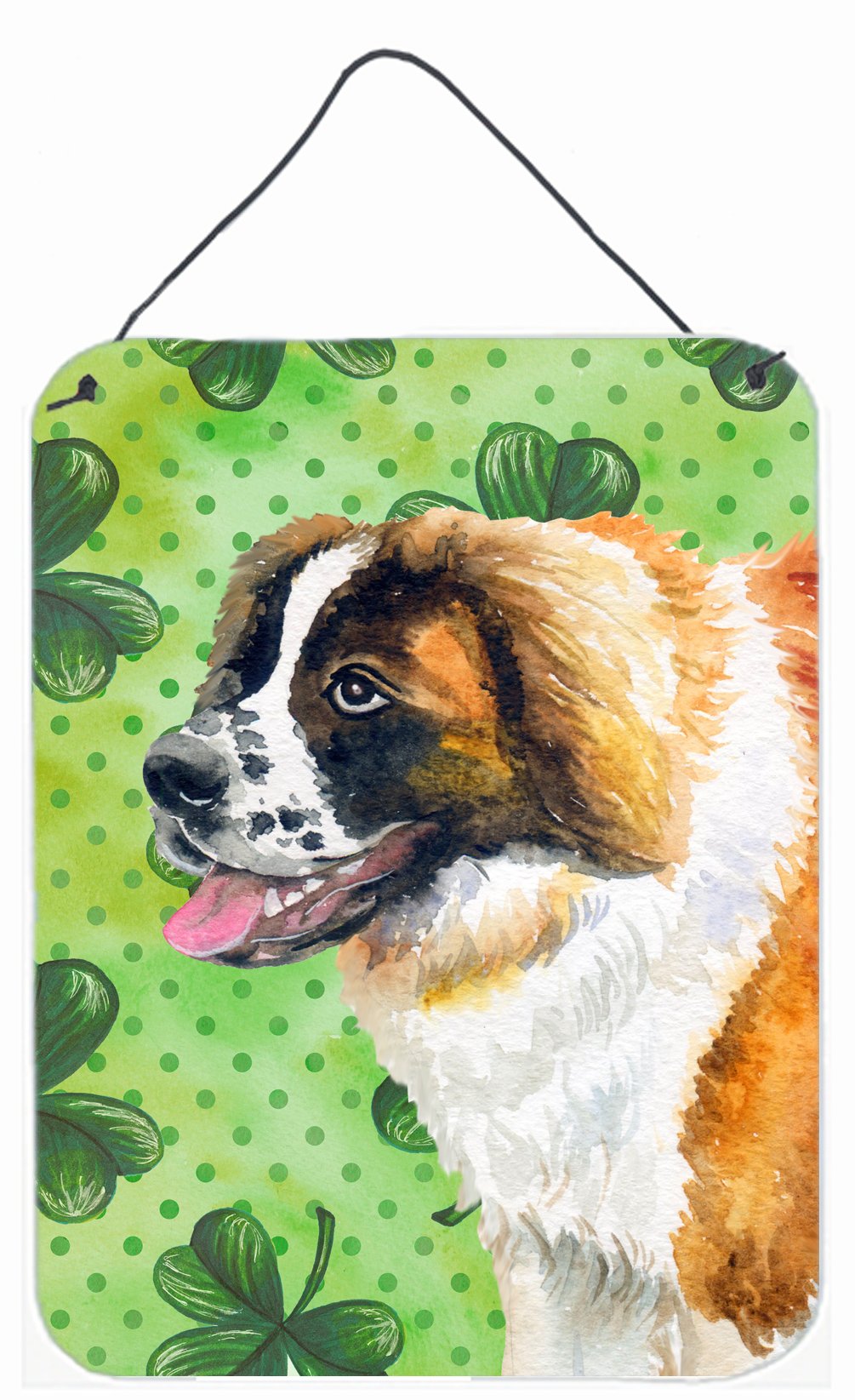 Saint Bernard St Patrick's Wall or Door Hanging Prints BB9853DS1216 by Caroline's Treasures