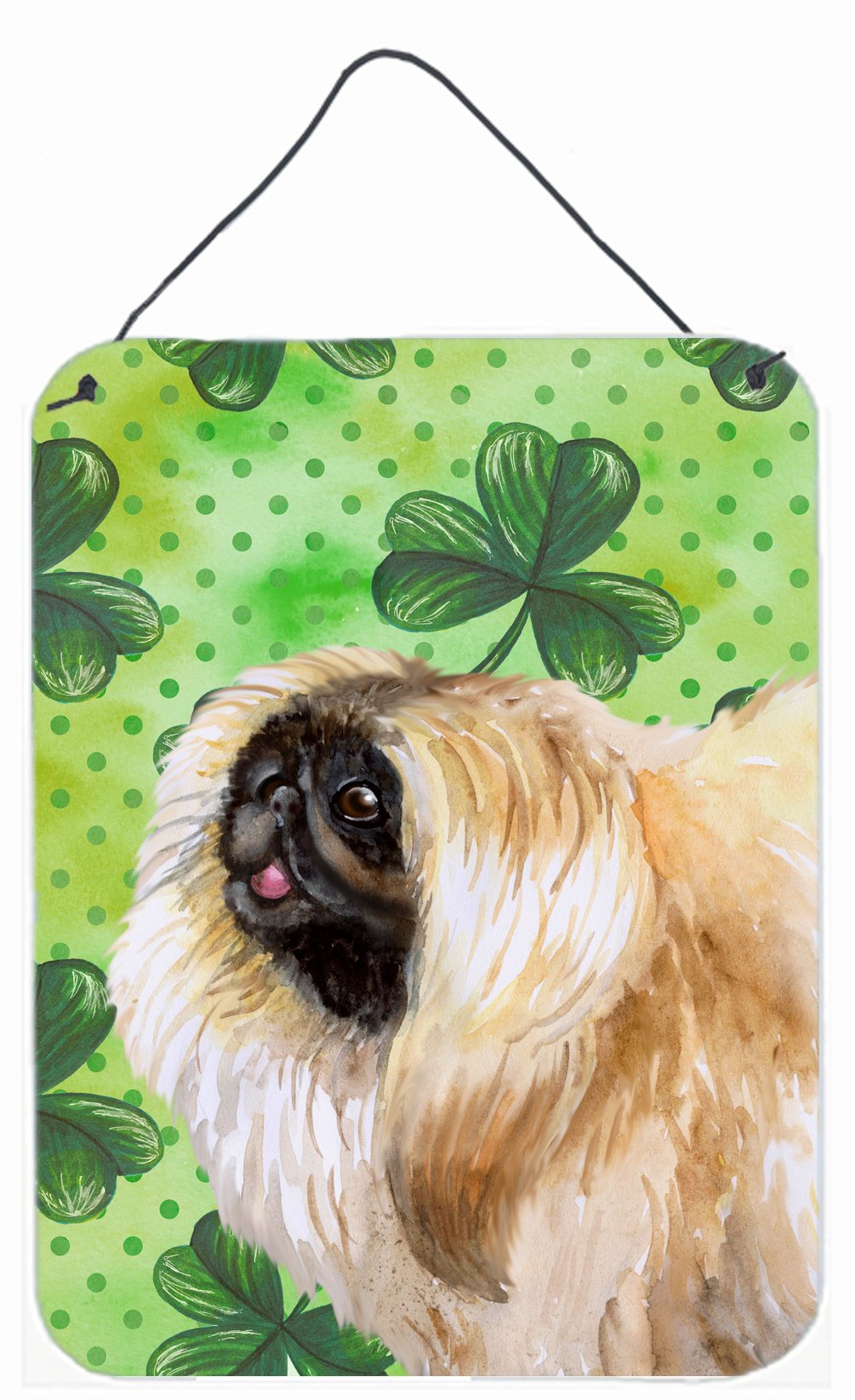 Pekingese St Patrick's Wall or Door Hanging Prints BB9855DS1216 by Caroline's Treasures