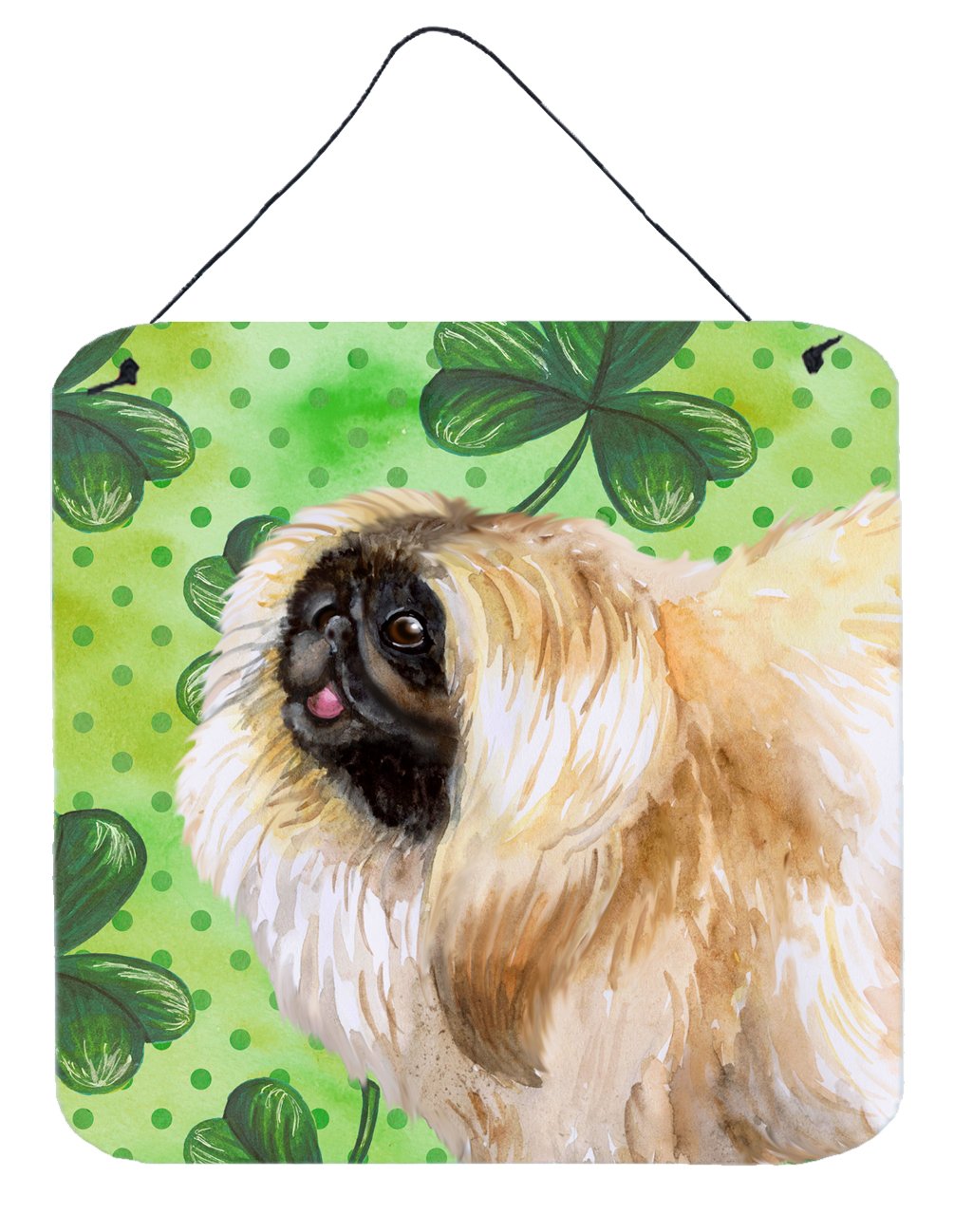 Pekingese St Patrick's Wall or Door Hanging Prints BB9855DS66 by Caroline's Treasures