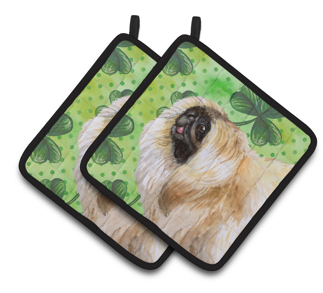 Pekingese St Patrick's Pair of Pot Holders BB9855PTHD by Caroline's Treasures