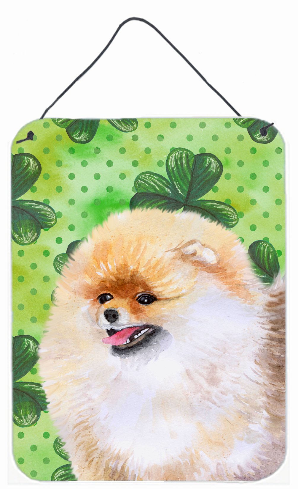 Pomeranian St Patrick's Wall or Door Hanging Prints BB9856DS1216 by Caroline's Treasures