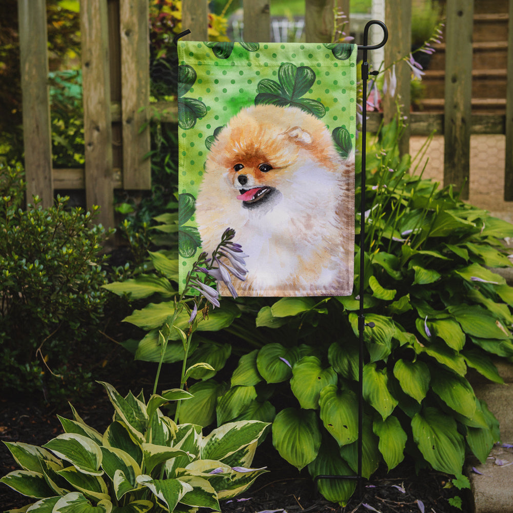 Pomeranian St Patrick's Flag Garden Size BB9856GF  the-store.com.