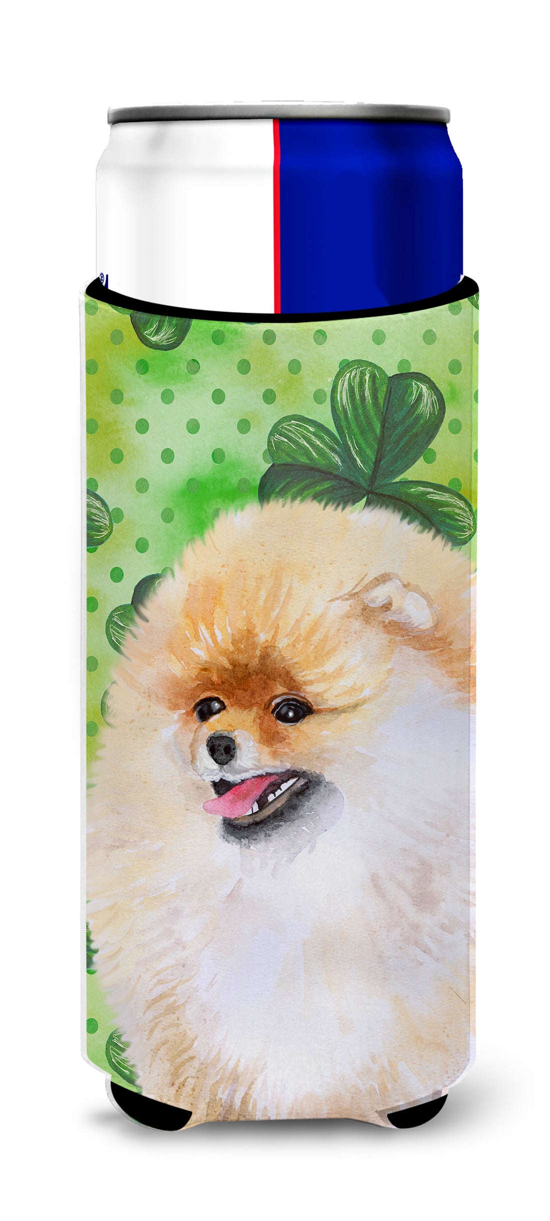 Pomeranian St Patrick's  Ultra Hugger for slim cans BB9856MUK  the-store.com.