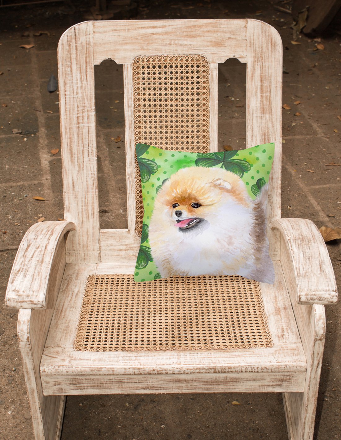 Pomeranian St Patrick's Fabric Decorative Pillow BB9856PW1818 by Caroline's Treasures