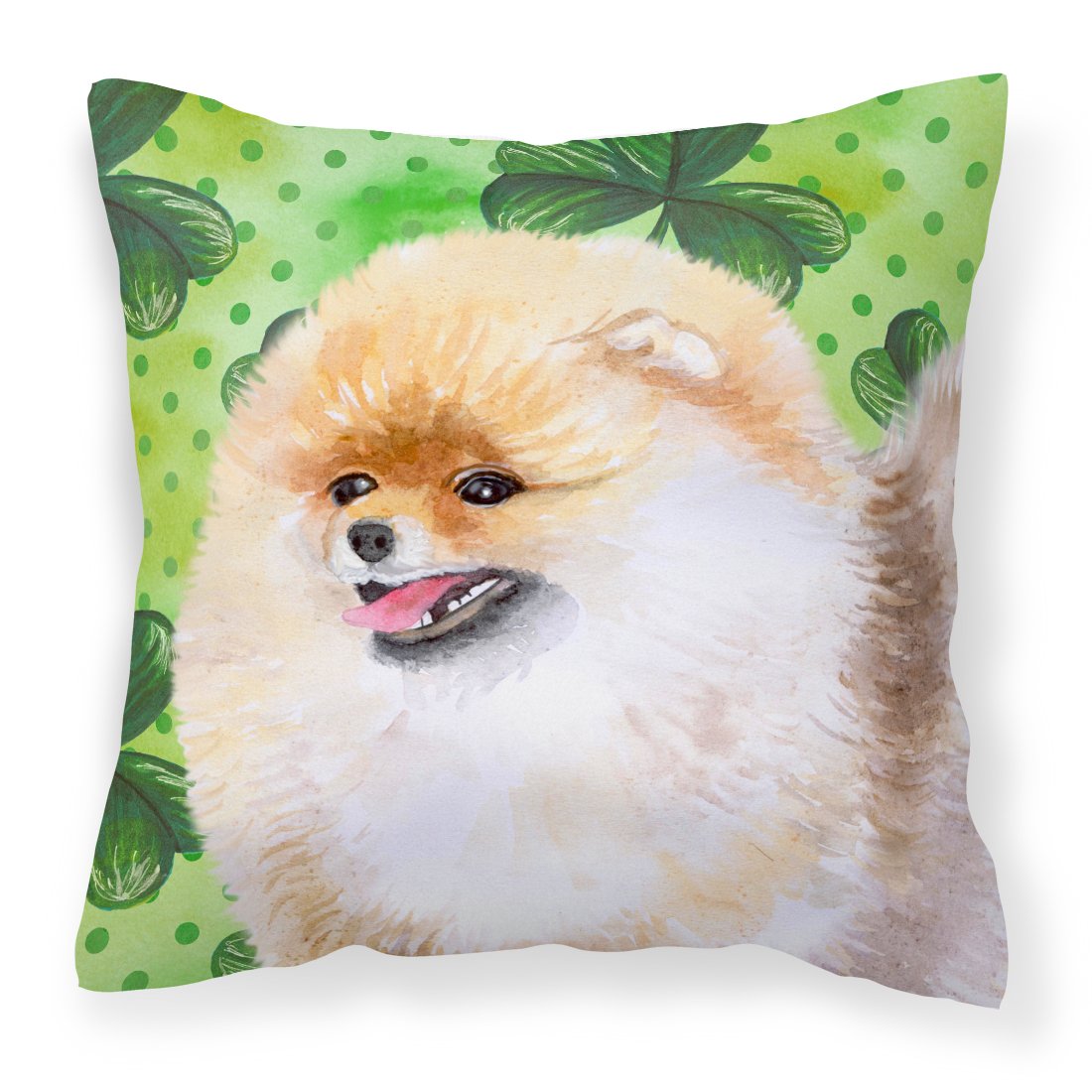 Pomeranian St Patrick's Fabric Decorative Pillow BB9856PW1818 by Caroline's Treasures