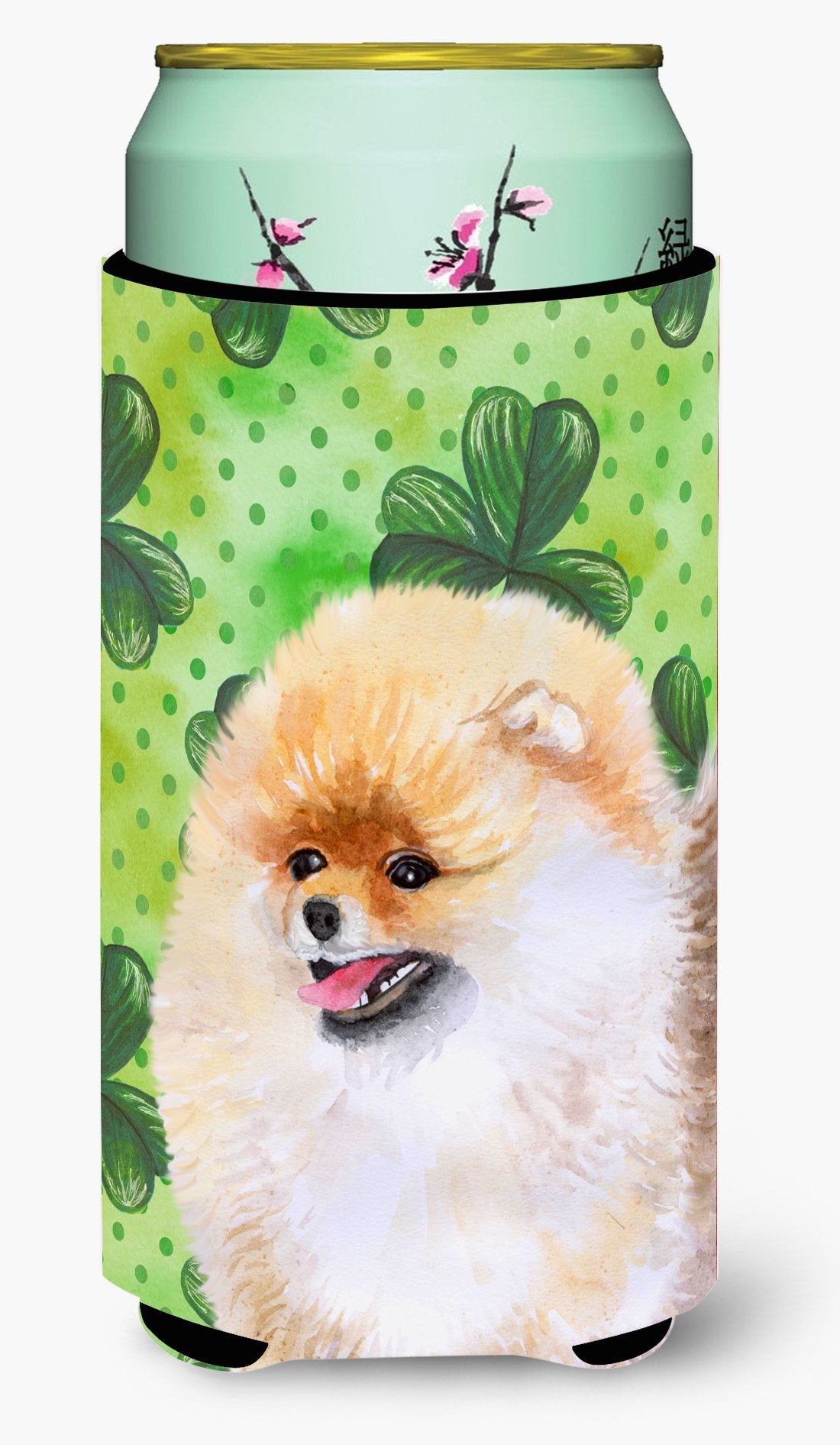 Pomeranian St Patrick's Tall Boy Beverage Insulator Hugger BB9856TBC by Caroline's Treasures