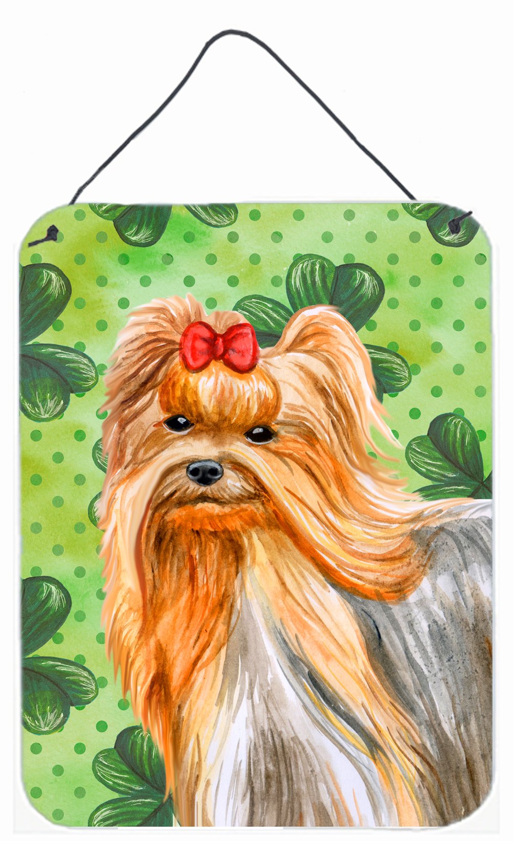 Yorkshire Terrier St Patrick's Wall or Door Hanging Prints BB9859DS1216 by Caroline's Treasures