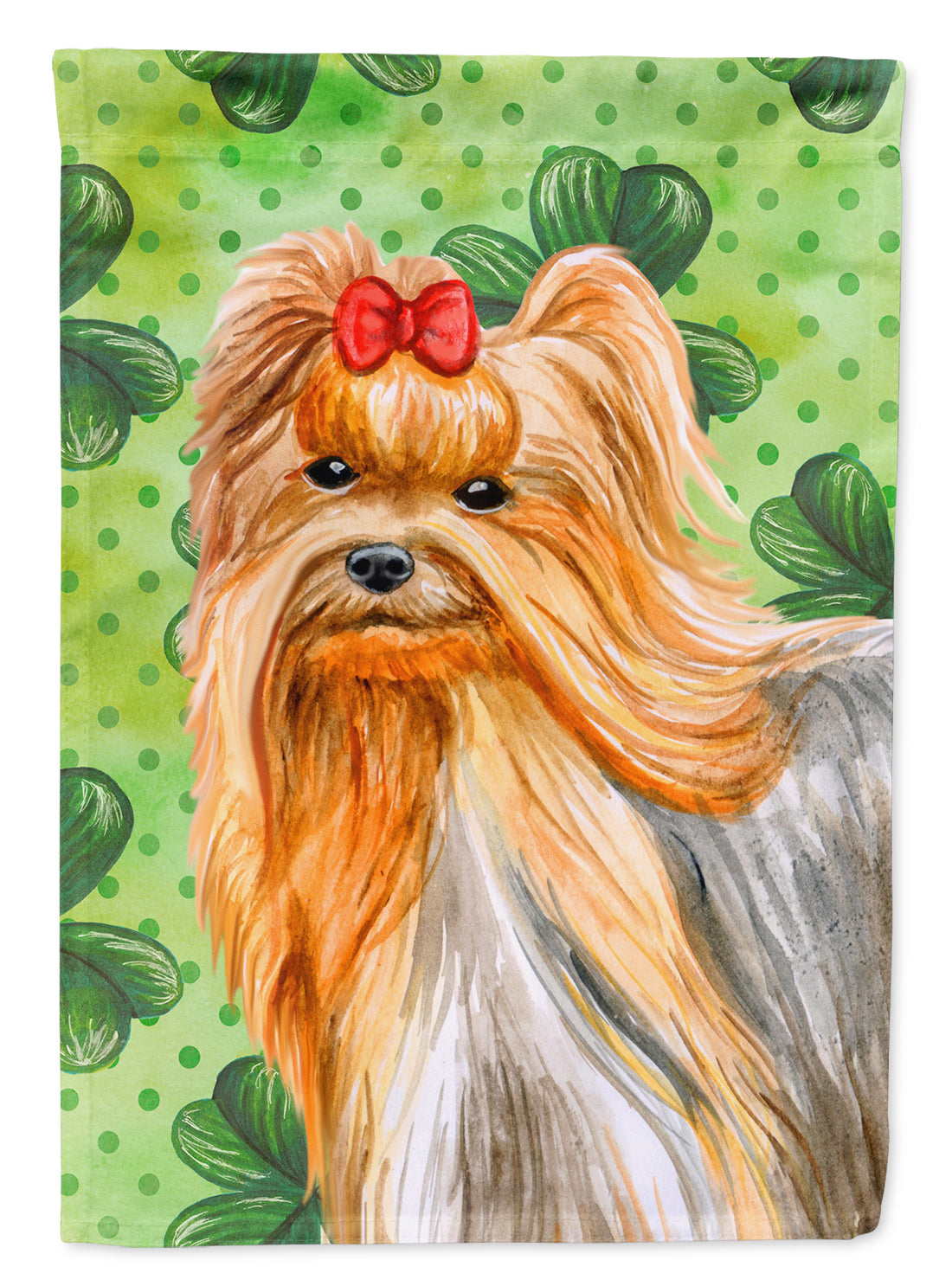 Yorkshire Terrier St Patrick&#39;s Flag Garden Size BB9859GF  the-store.com.