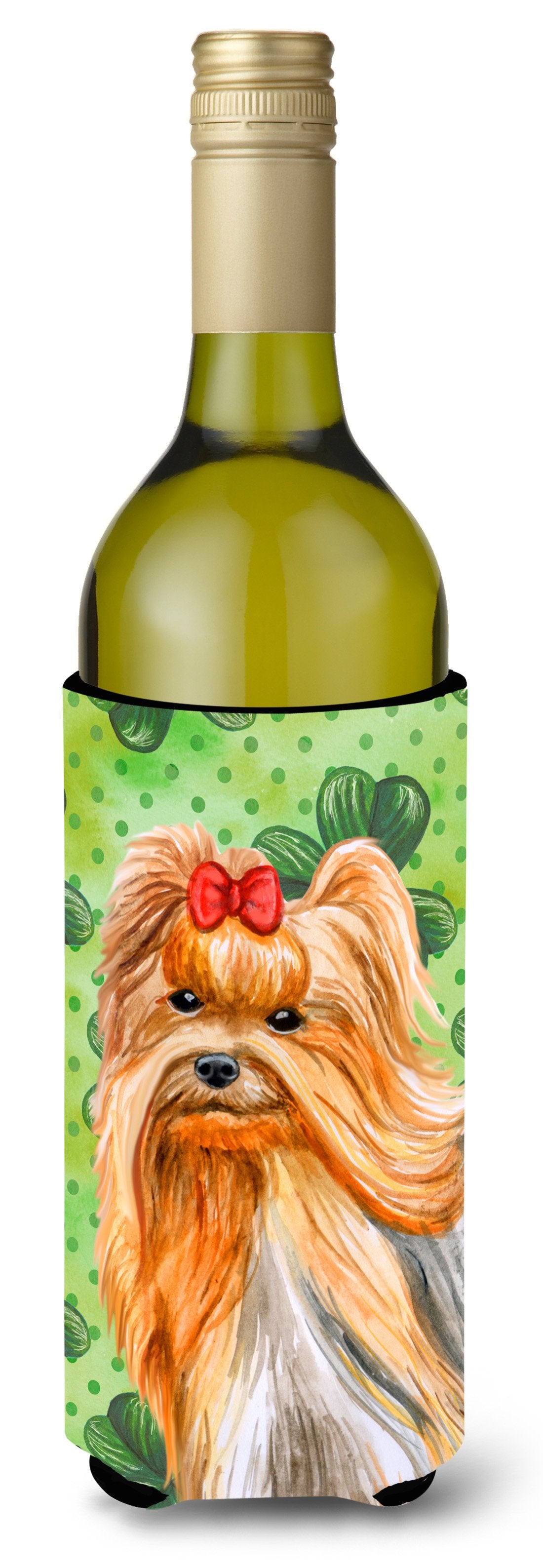 Yorkshire Terrier St Patrick's Wine Bottle Beverge Insulator Hugger BB9859LITERK by Caroline's Treasures