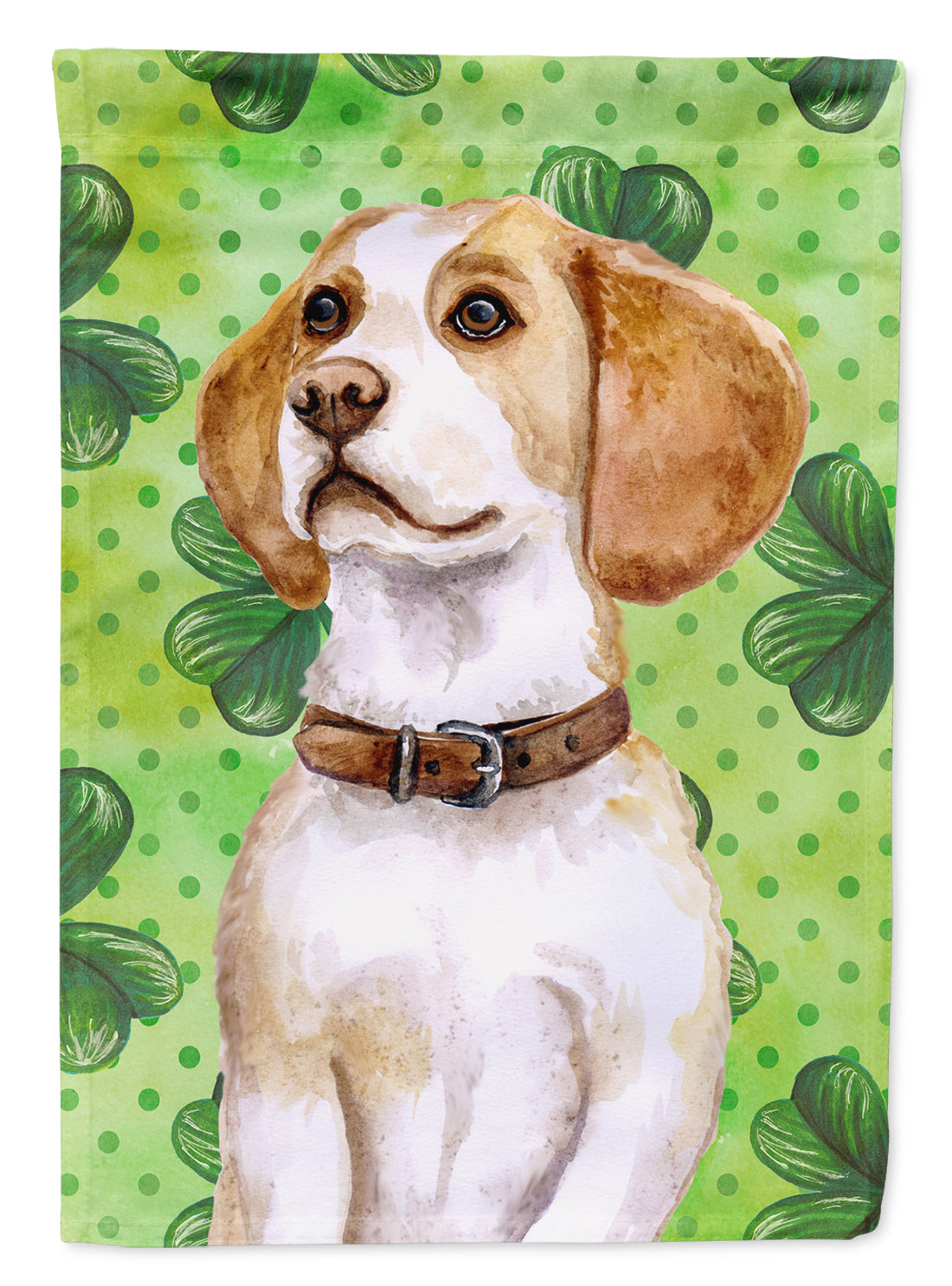 Beagle St Patrick's Flag Canvas House Size BB9860CHF  the-store.com.