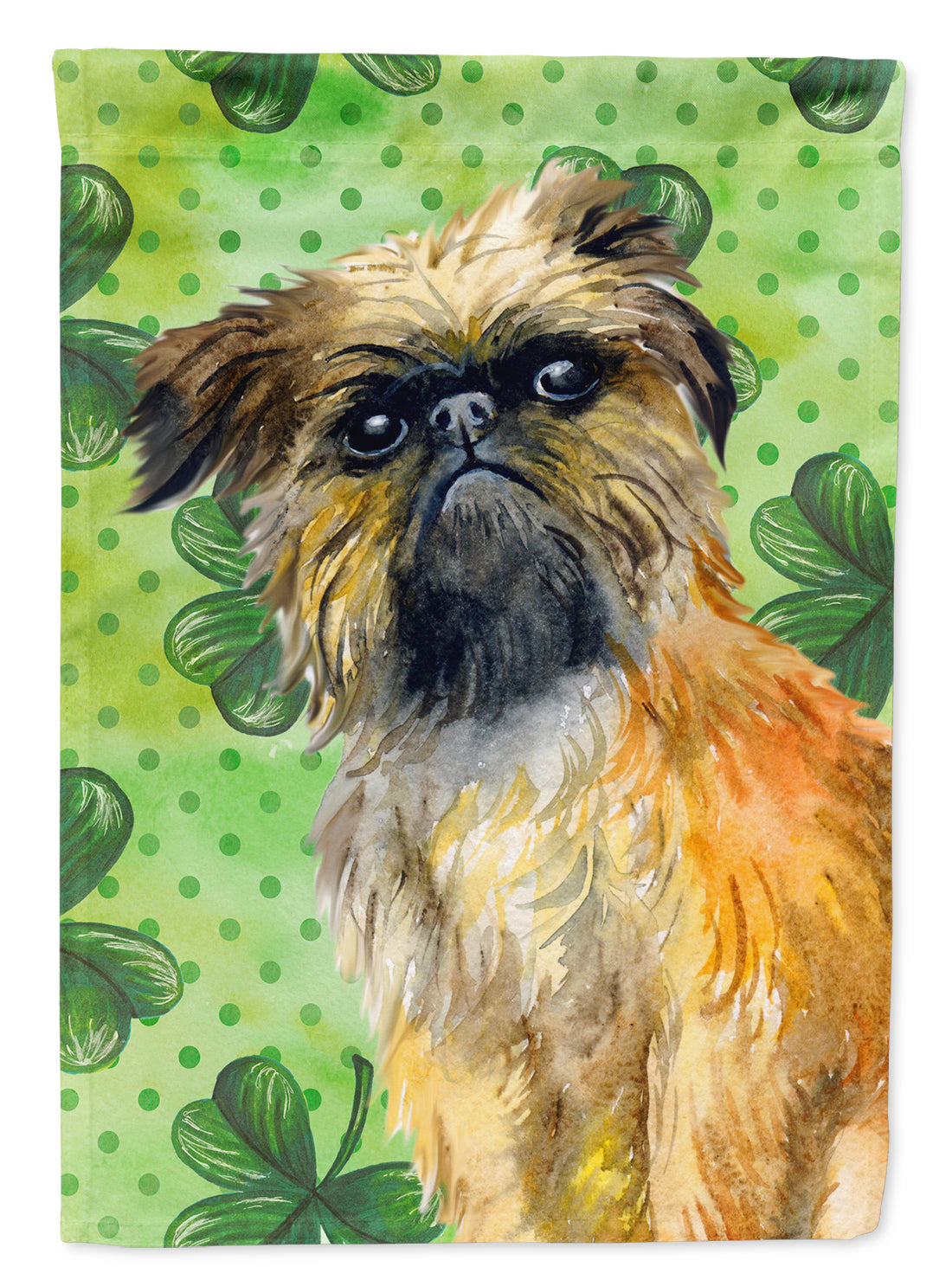 Brussels Griffon St Patrick's Flag Canvas House Size BB9861CHF  the-store.com.