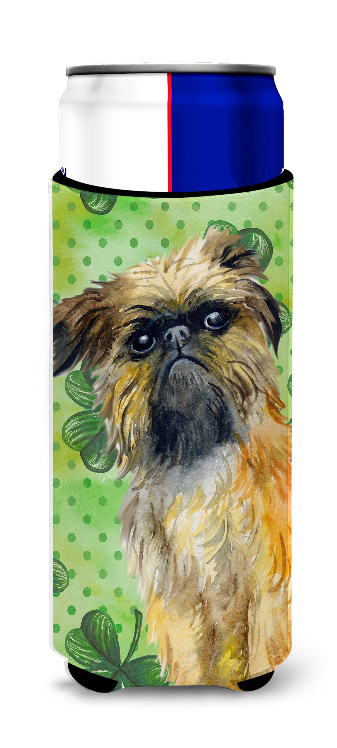 Brussels Griffon St Patrick's  Ultra Hugger for slim cans BB9861MUK  the-store.com.