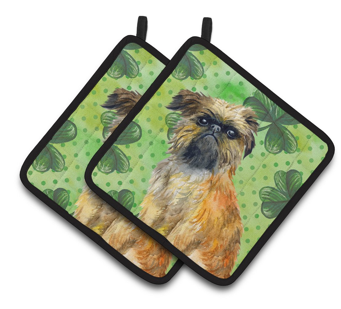 Brussels Griffon St Patrick's Pair of Pot Holders BB9861PTHD by Caroline's Treasures