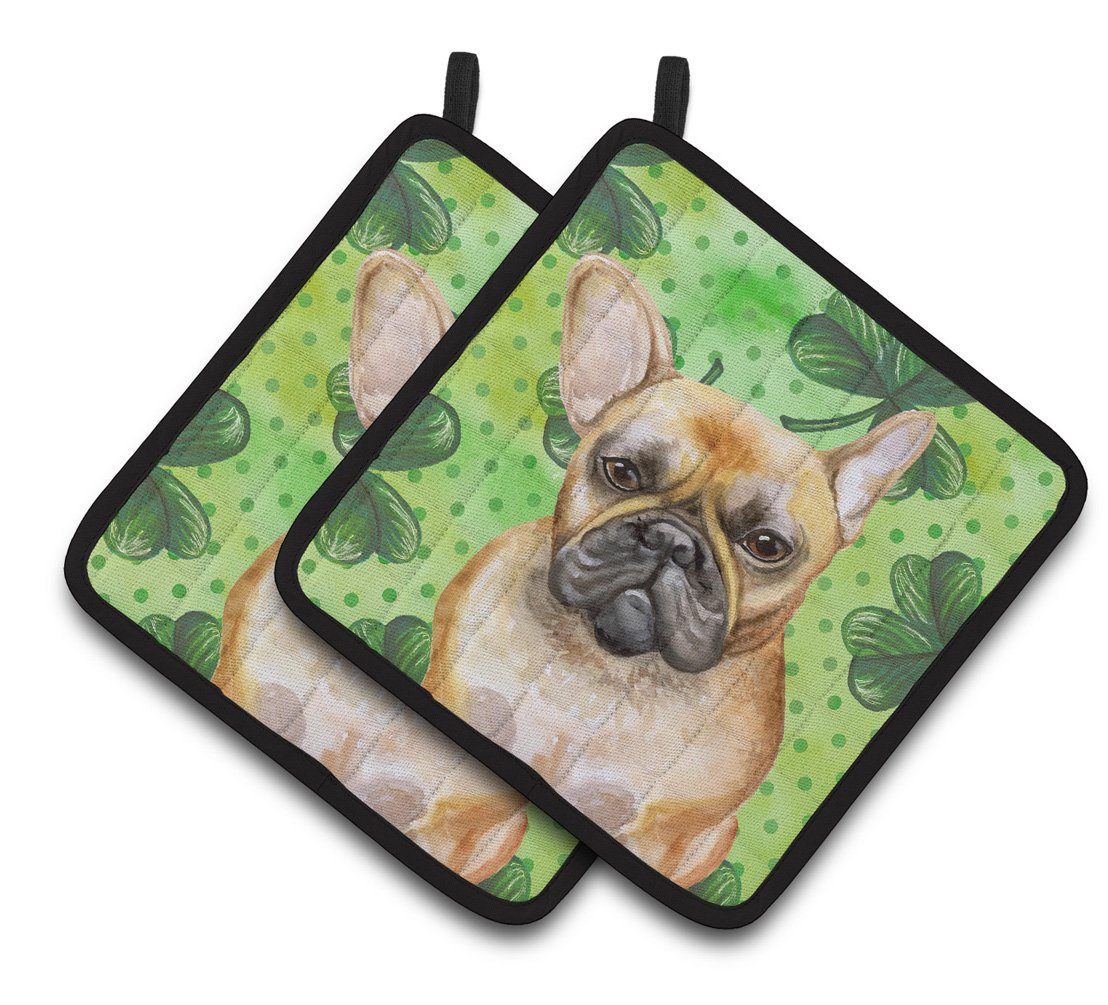 French Bulldog St Patrick's Pair of Pot Holders BB9862PTHD by Caroline's Treasures