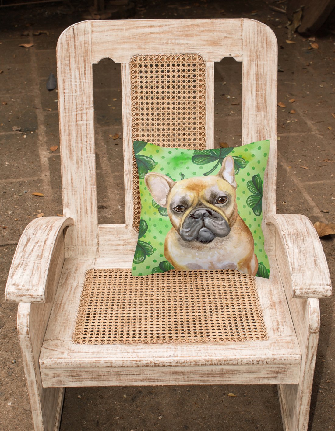 French Bulldog St Patrick's Fabric Decorative Pillow by Caroline's Treasures