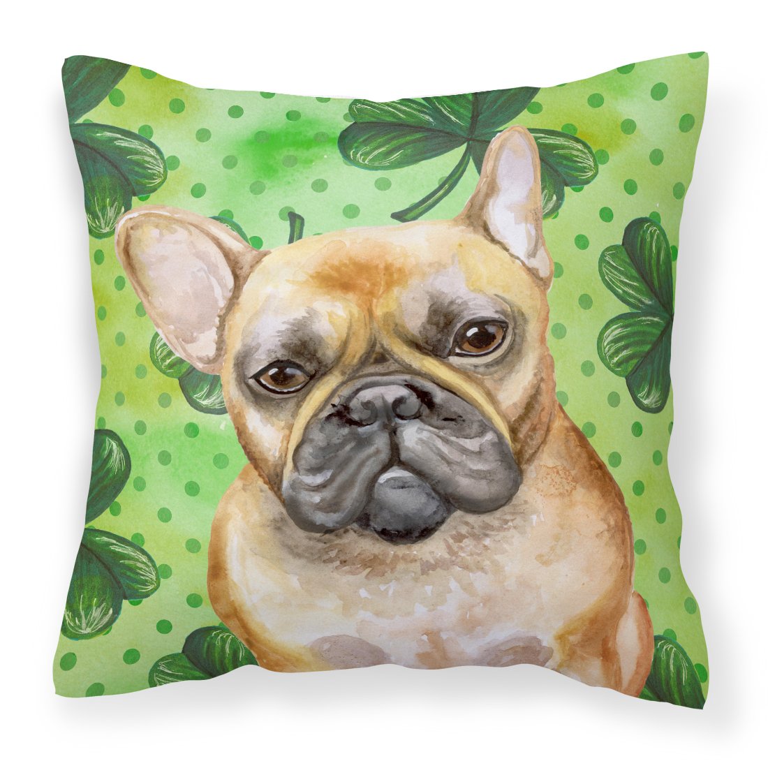 French Bulldog St Patrick's Fabric Decorative Pillow by Caroline's Treasures