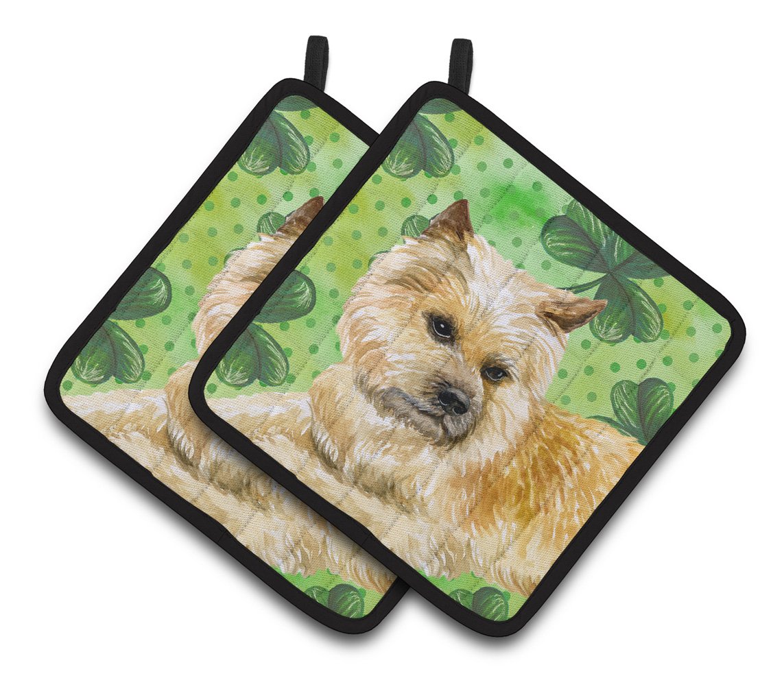 Cairn Terrier St Patrick&#39;s Pair of Pot Holders BB9864PTHD by Caroline&#39;s Treasures