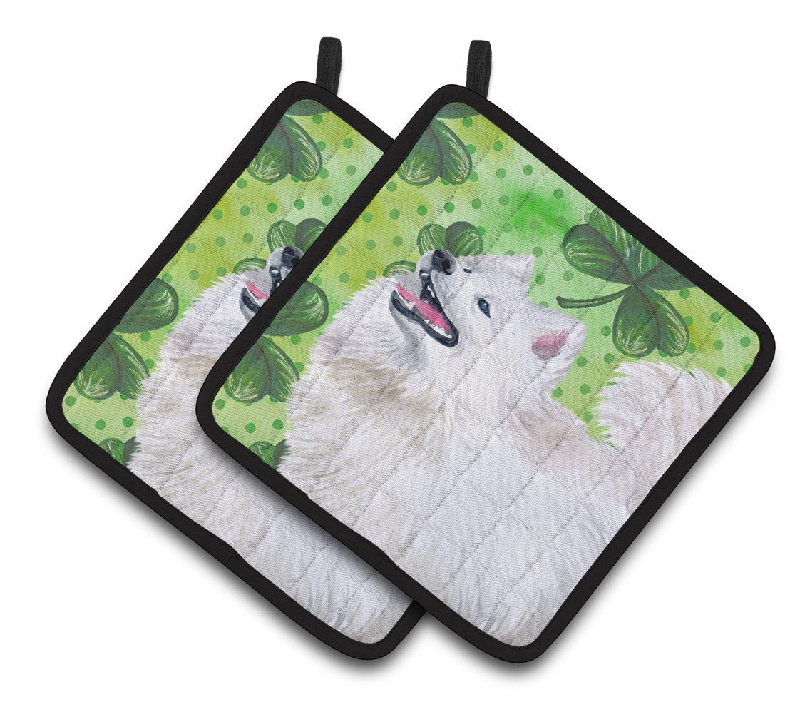 Samoyed St Patrick's Pair of Pot Holders BB9865PTHD by Caroline's Treasures