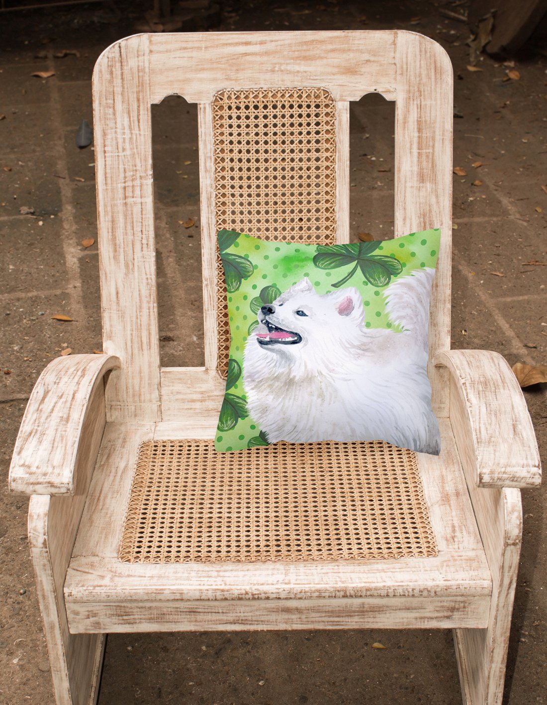 Samoyed St Patrick's Fabric Decorative Pillow BB9865PW1818 by Caroline's Treasures