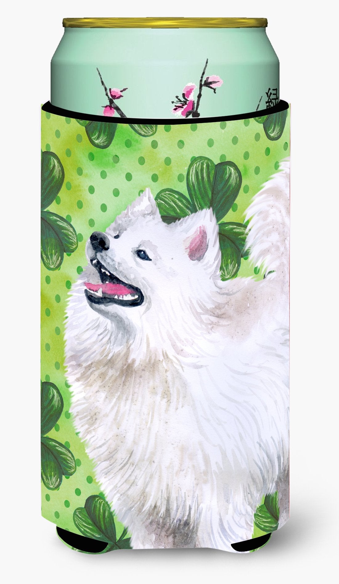 Samoyed St Patrick's Tall Boy Beverage Insulator Hugger BB9865TBC by Caroline's Treasures