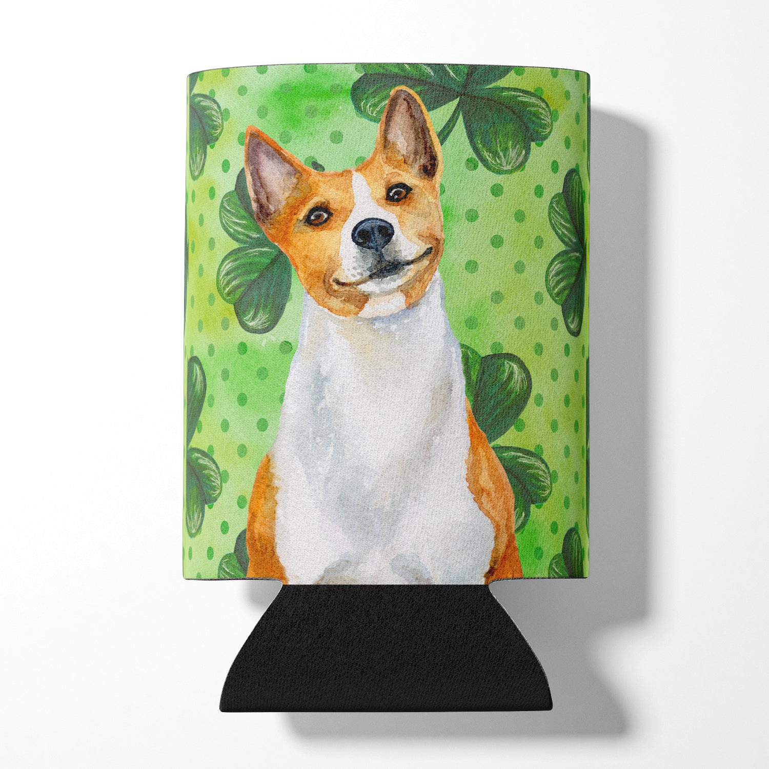 Basenji St Patrick's Can or Bottle Hugger BB9866CC  the-store.com.