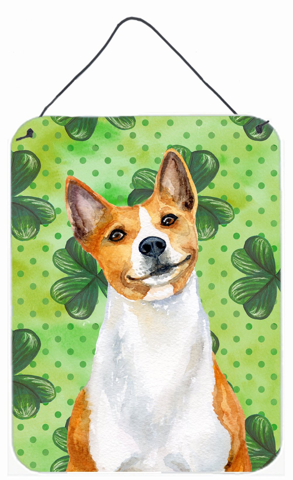 Basenji St Patrick's Wall or Door Hanging Prints BB9866DS1216 by Caroline's Treasures