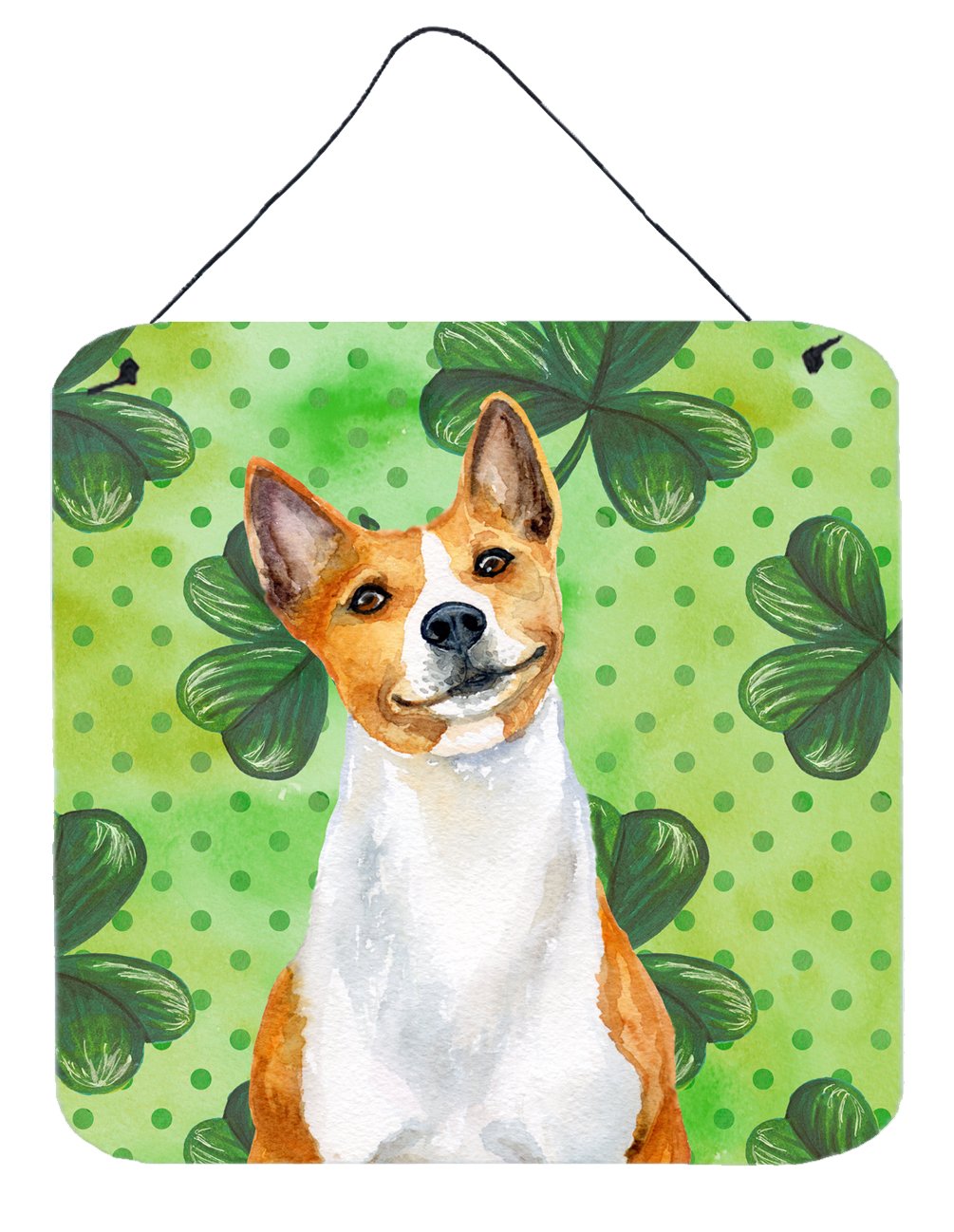 Basenji St Patrick's Wall or Door Hanging Prints BB9866DS66 by Caroline's Treasures