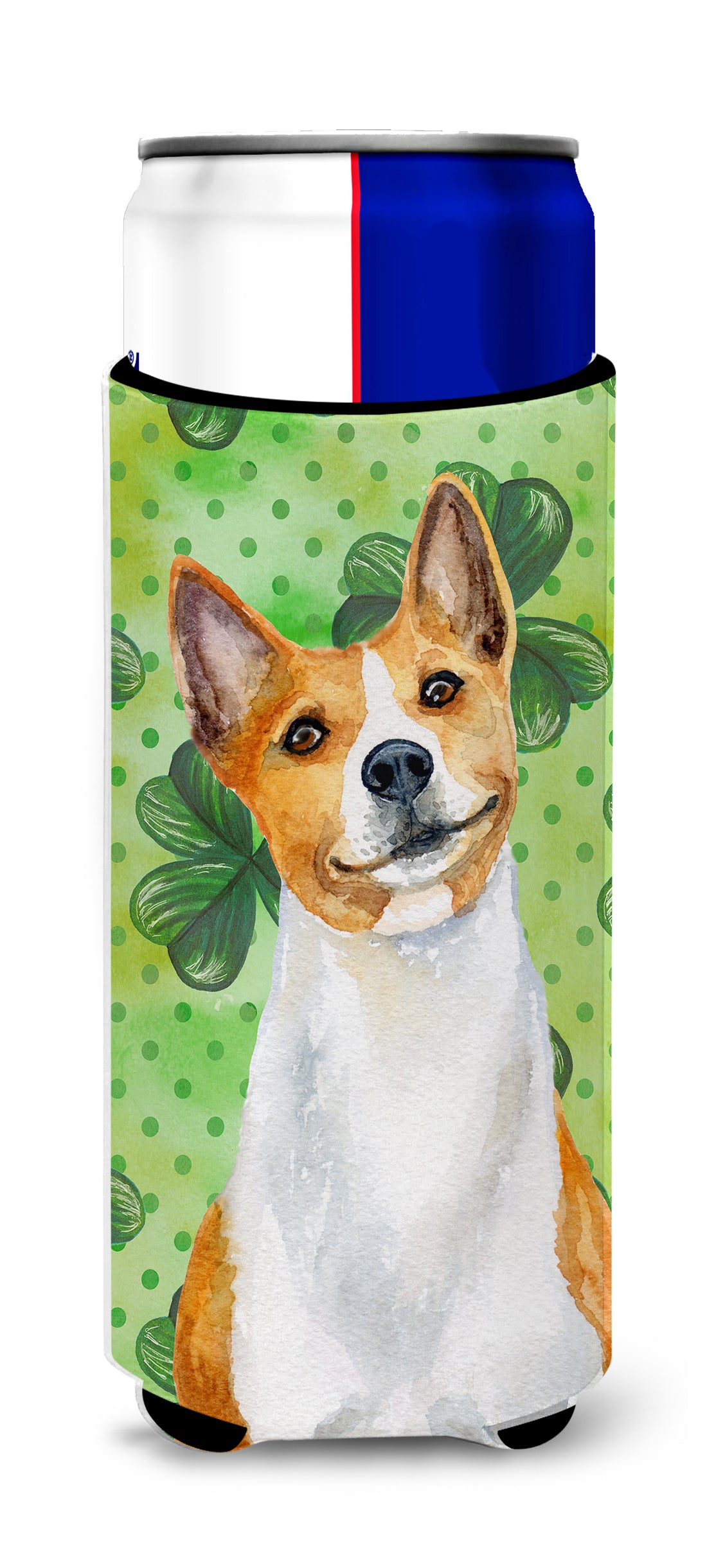 Basenji St Patrick's  Ultra Hugger for slim cans BB9866MUK  the-store.com.