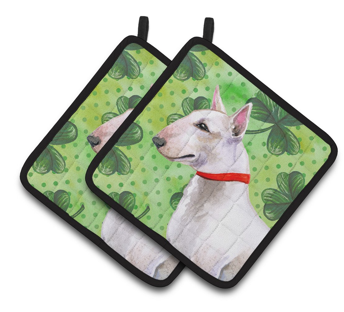 Bull Terrier St Patrick's Pair of Pot Holders BB9867PTHD by Caroline's Treasures