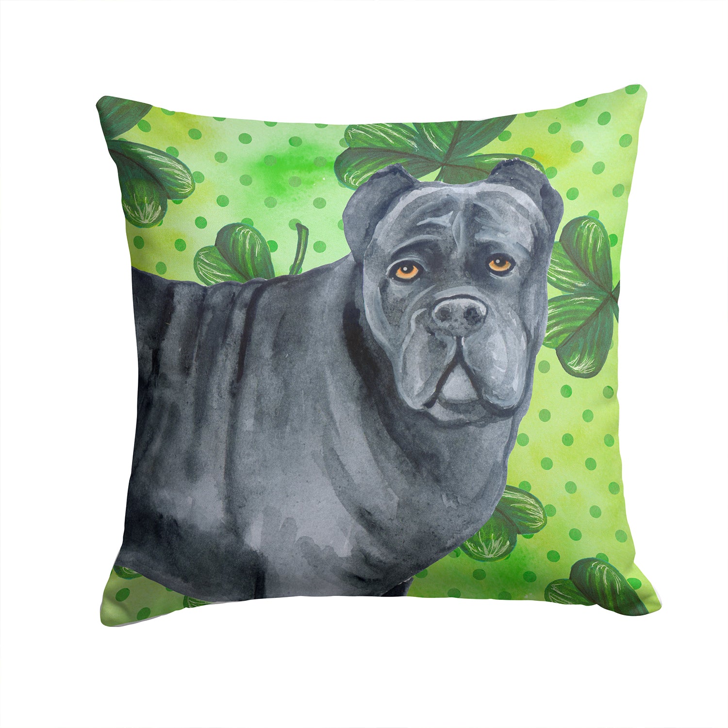 Cane Corso St Patrick's Fabric Decorative Pillow BB9868PW1414 - the-store.com