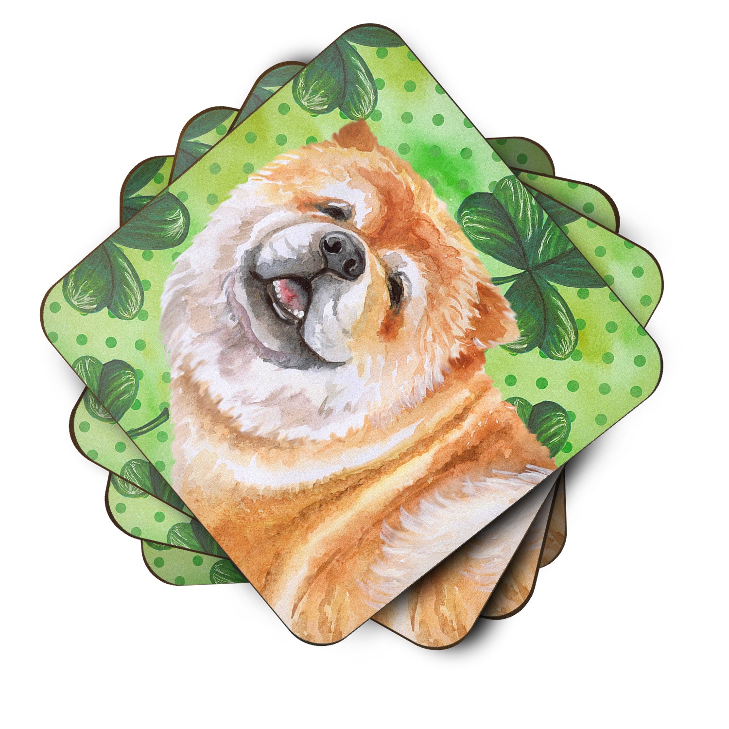 Cane Corso St Patrick's Foam Coaster Set of 4 BB9869FC - the-store.com