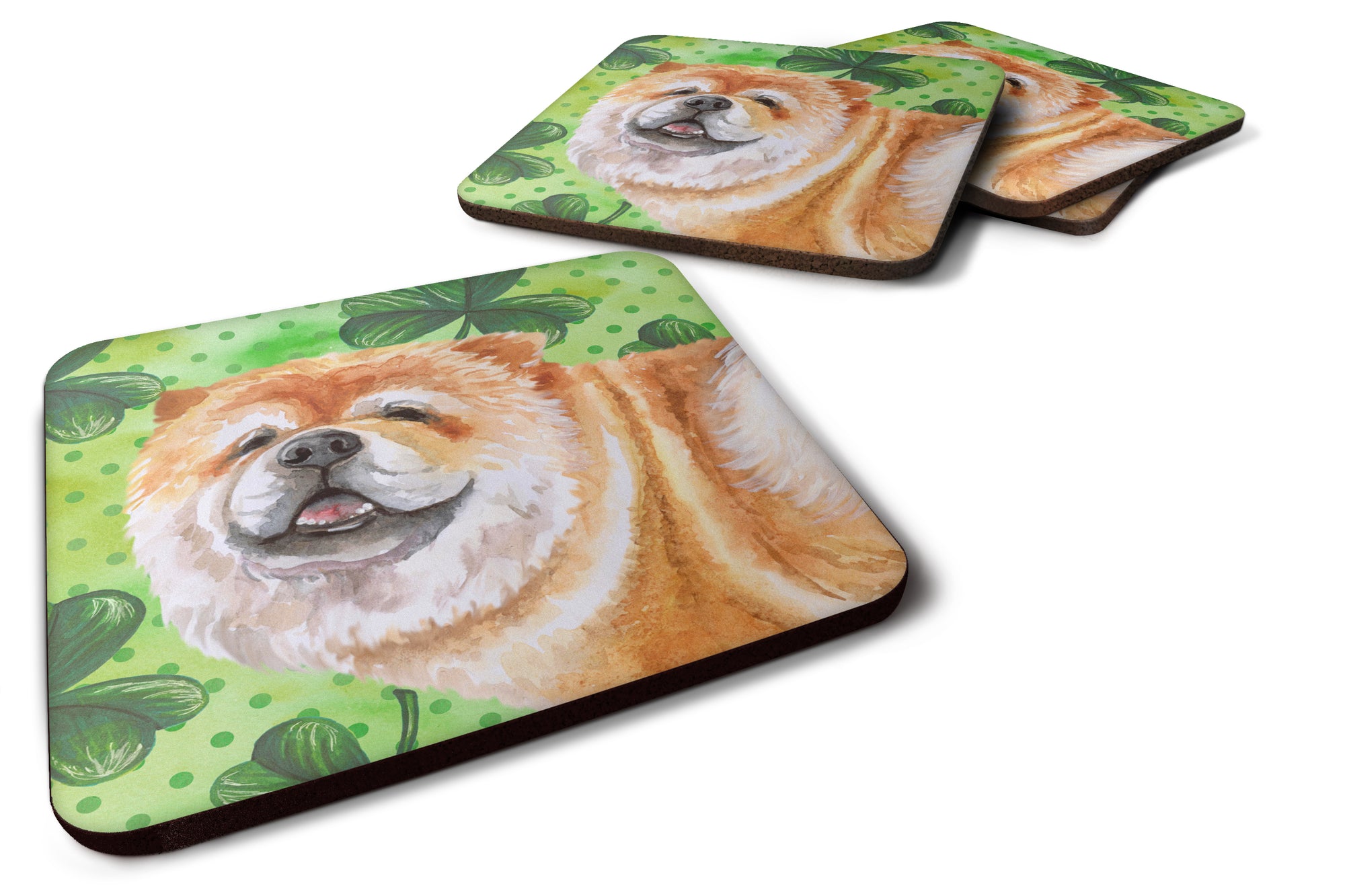 Cane Corso St Patrick's Foam Coaster Set of 4 BB9869FC - the-store.com