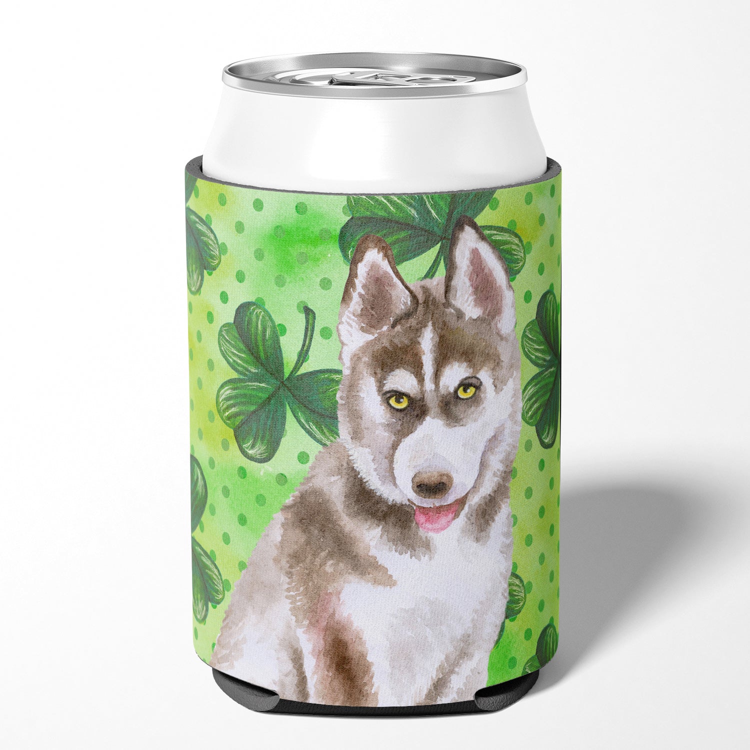 Siberian Husky Grey St Patrick's Can or Bottle Hugger BB9870CC  the-store.com.