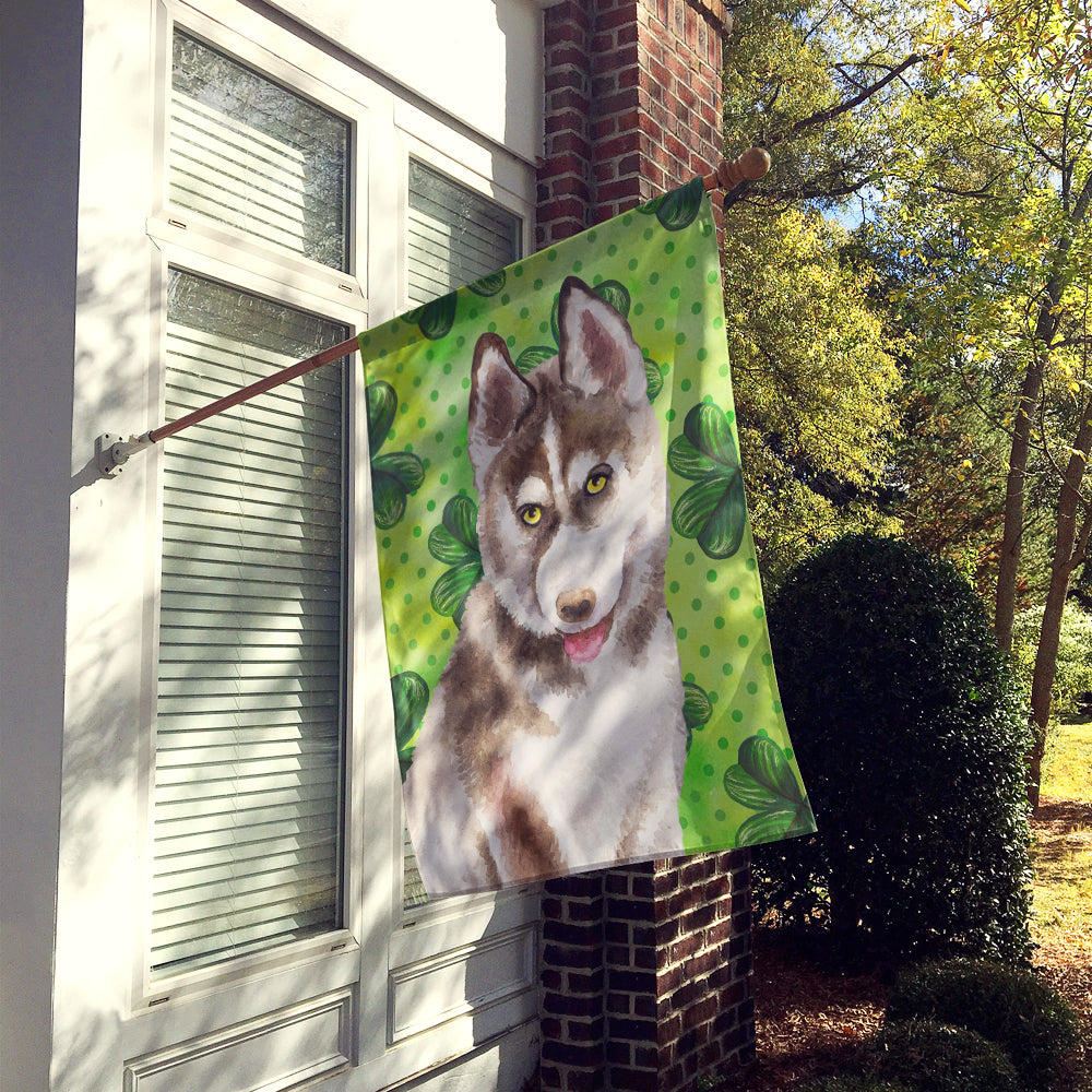 Siberian Husky Grey St Patrick's Flag Canvas House Size BB9870CHF  the-store.com.