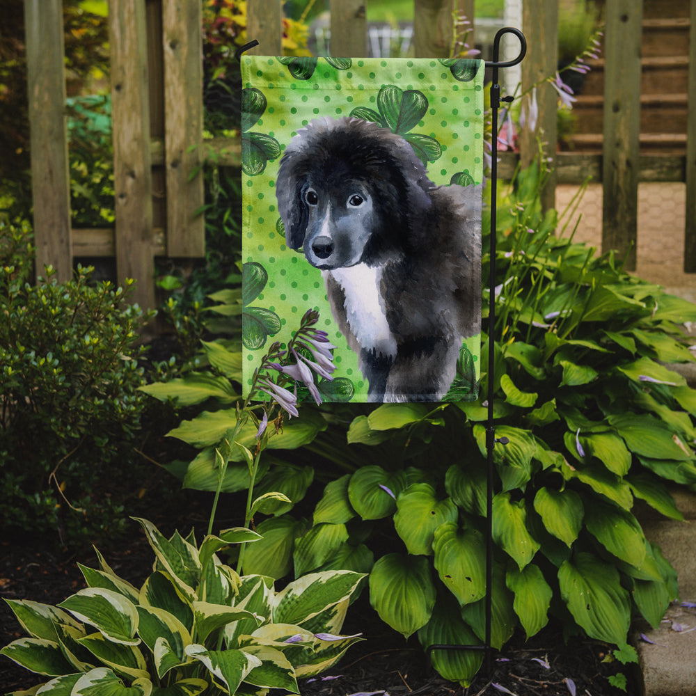 Newfoundland Puppy St Patrick's Flag Garden Size BB9873GF  the-store.com.