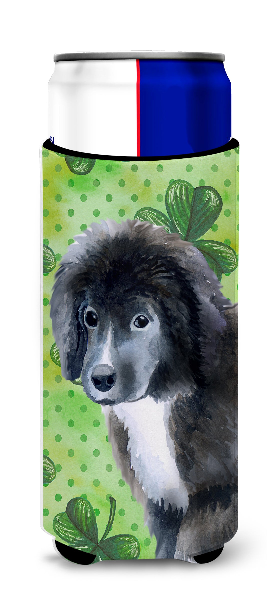 Newfoundland Puppy St Patrick's  Ultra Hugger for slim cans BB9873MUK  the-store.com.