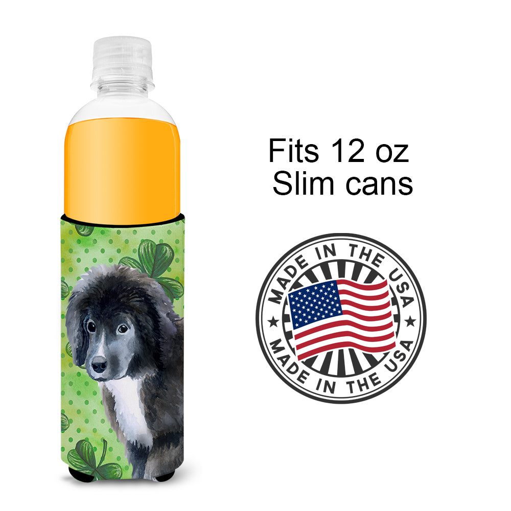Newfoundland Puppy St Patrick's  Ultra Hugger for slim cans BB9873MUK  the-store.com.